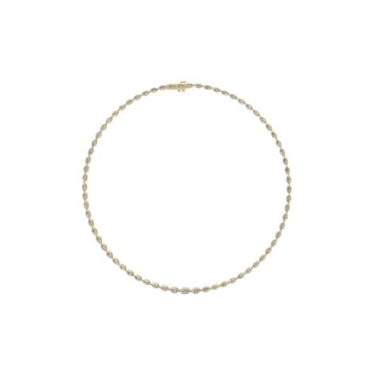 Graduated Maraquise Diamond Tennis Necklace – Henri Noël