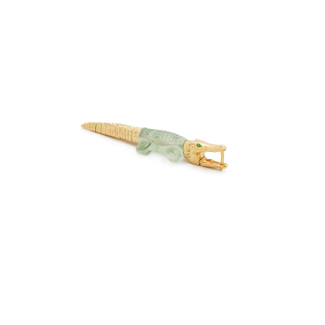 Green Amethyst Alligator Bite Earring – Henri Noël