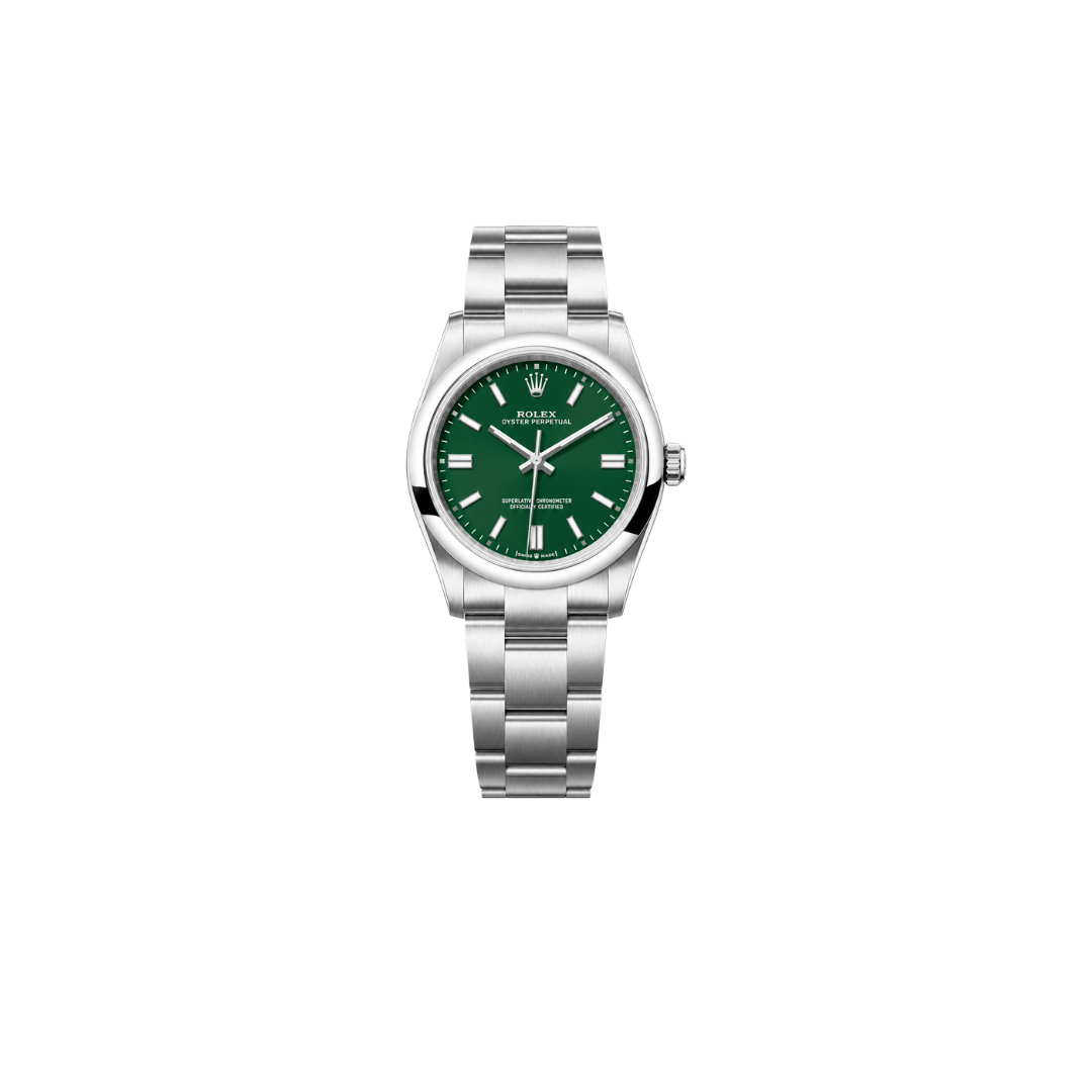Green Dial Oyster Perpetual Rolex