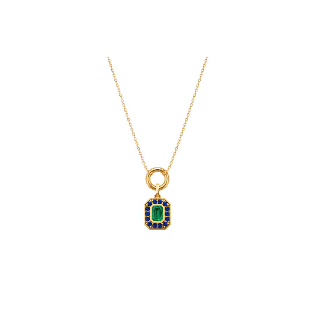 Green and Blue Sapphire Charm – Henri Noël