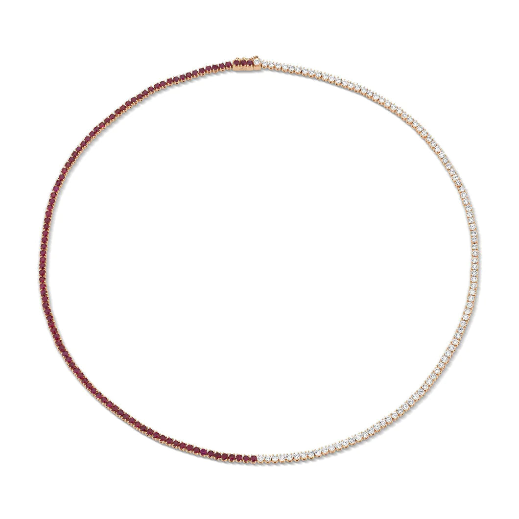Half Paperclip Tennis Necklace – DIAMONDS + SWEATSHIRTS