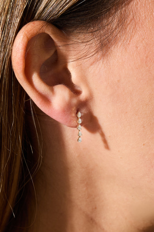 Pear Cut Diamond Drops
