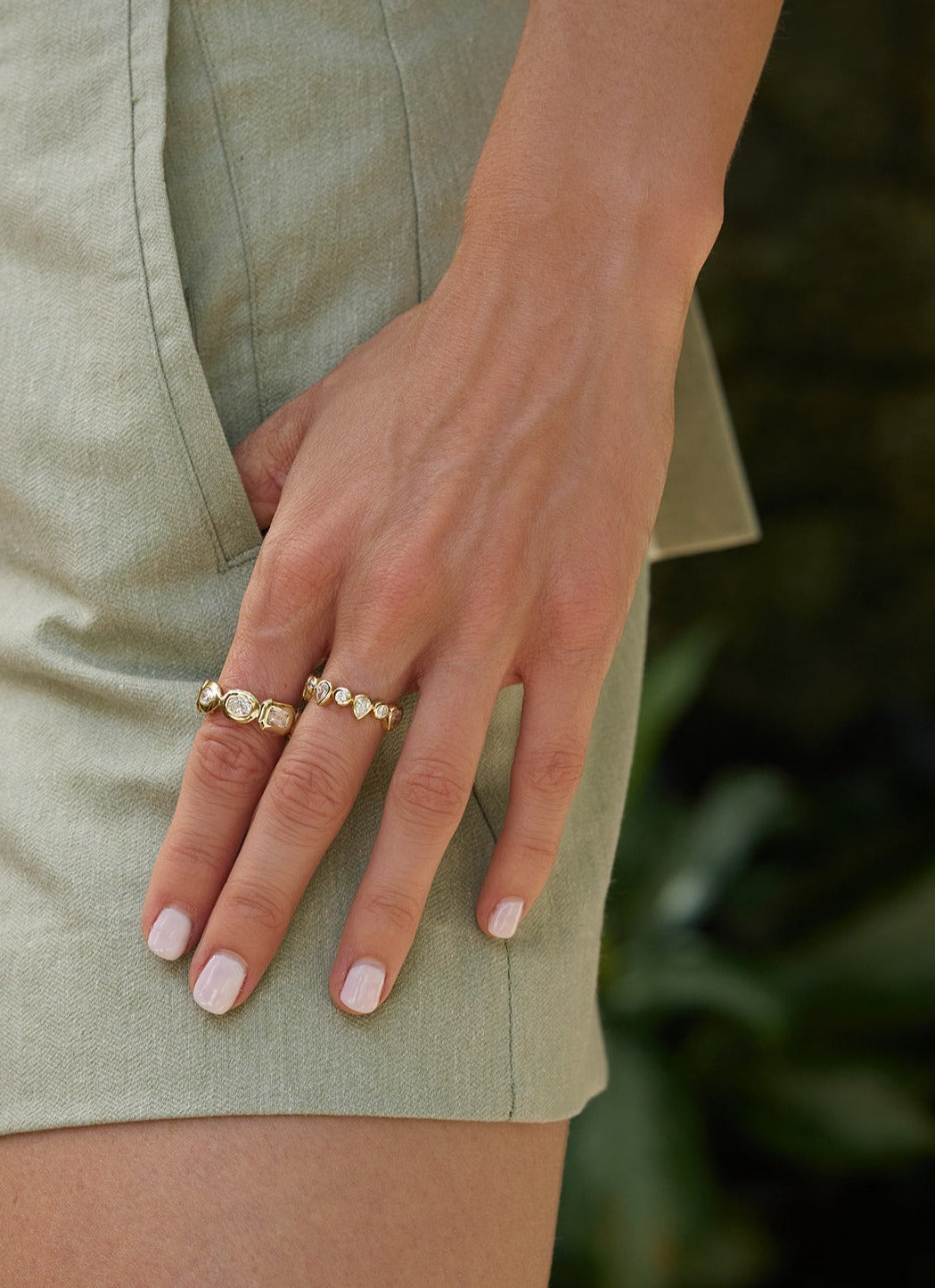 Chunky Bezel Diamond Eternity Band