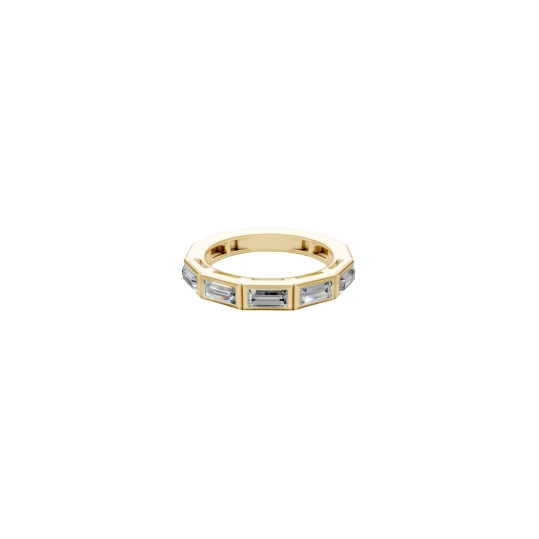 Half Eternity Baguette Diamond Band – Henri Noël