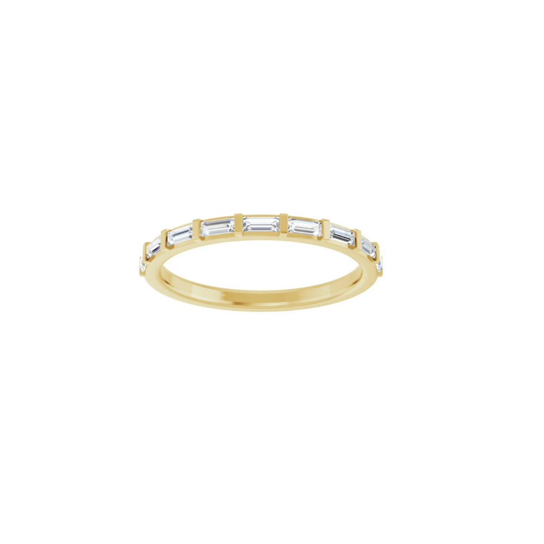 Half Diamond Baguette Band – Henri Noël
