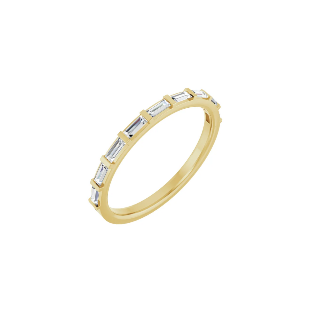 Half Diamond Baguette Band – Henri Noël