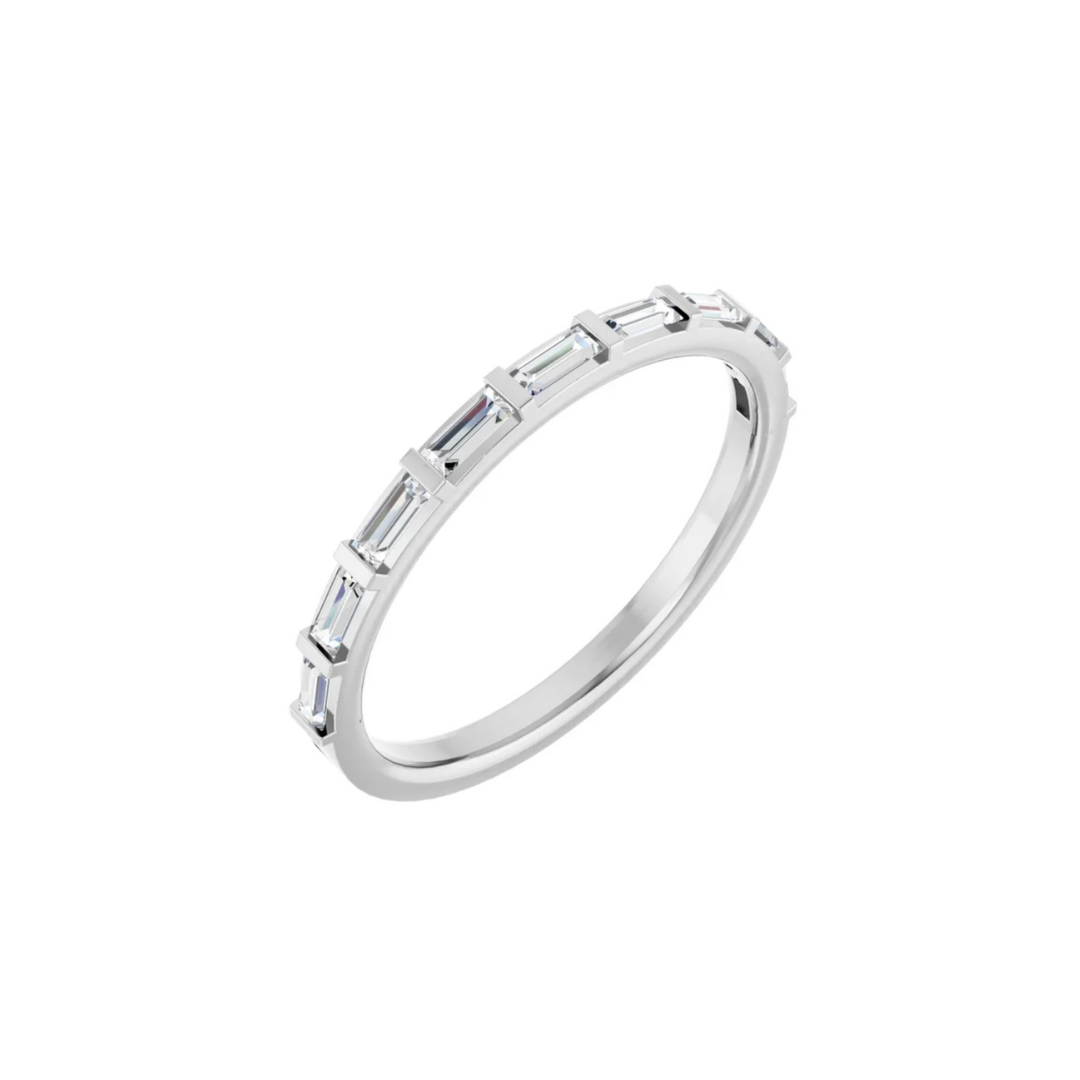 Half Diamond Baguette Band – Henri Noël