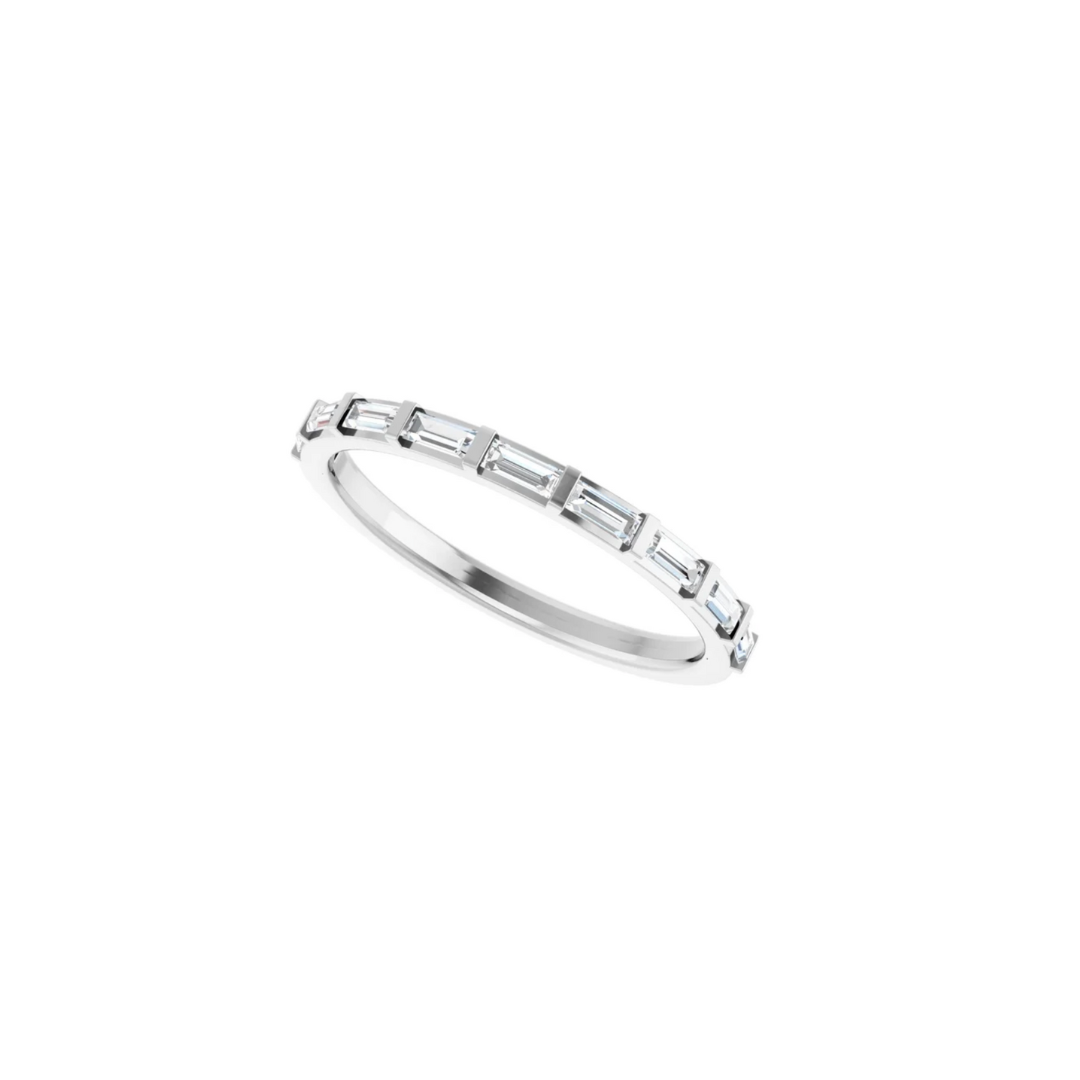 Half Diamond Baguette Band – Henri Noël