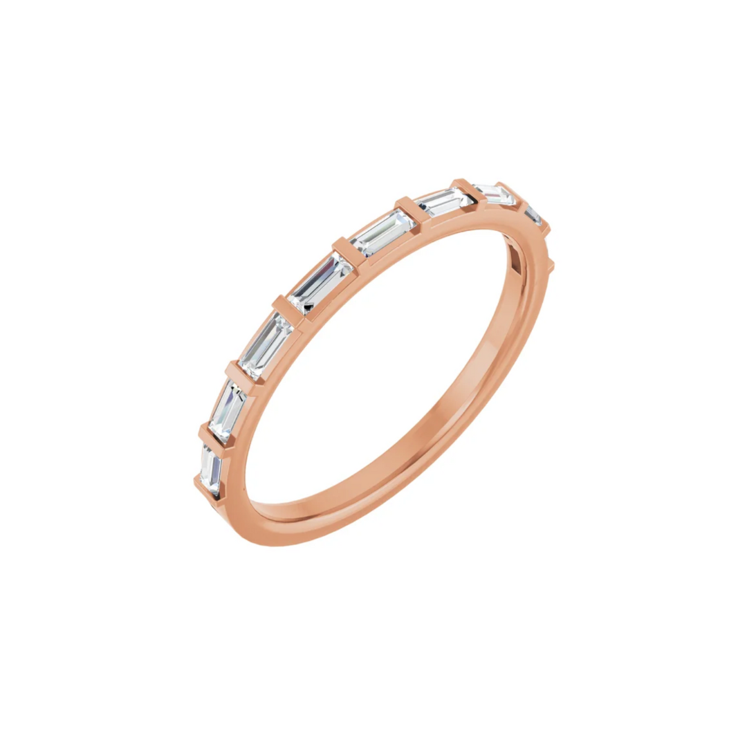 Half Diamond Baguette Band – Henri Noël
