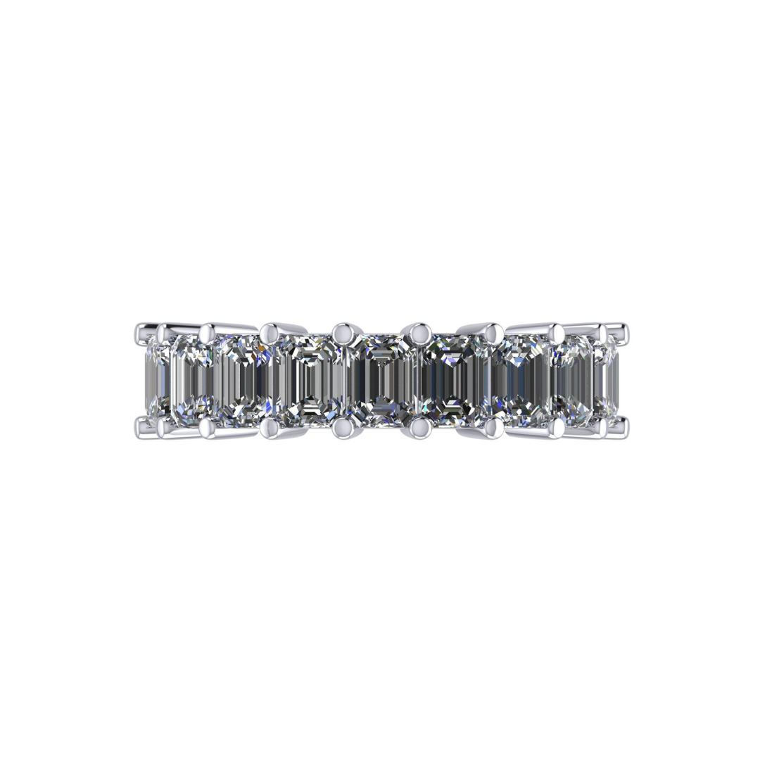 Half Emerald Cut Diamond Band – Henri Noël
