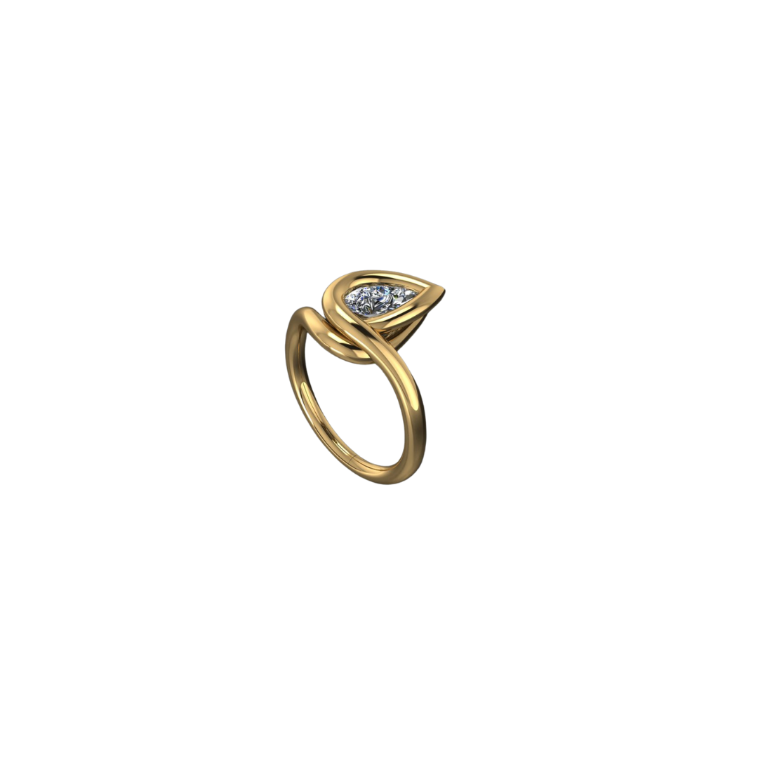 Halo Twist Diamond Engagement Ring – Henri Noël