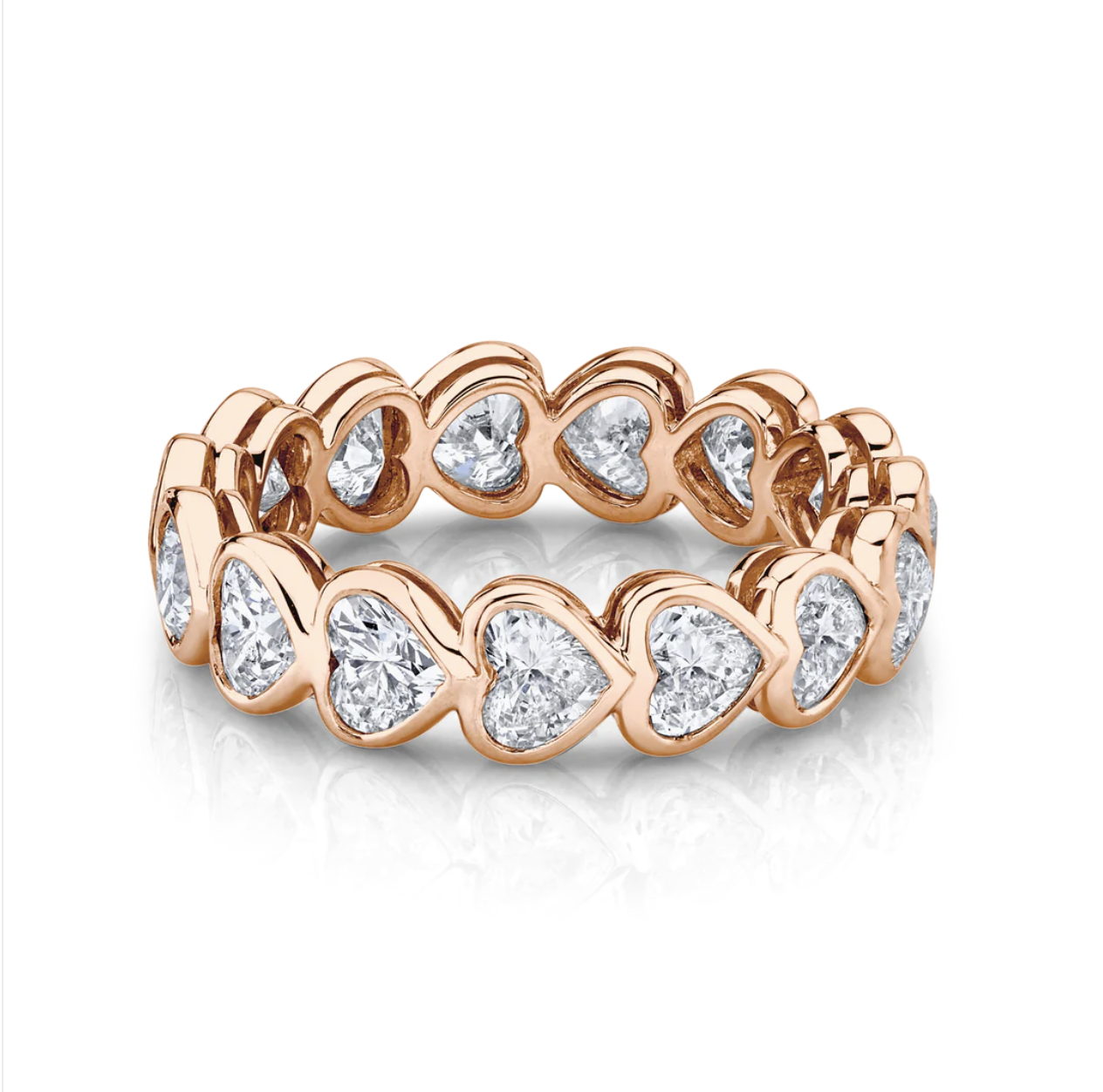 Heart Diamond Bezel Eternity Band – Henri Noël