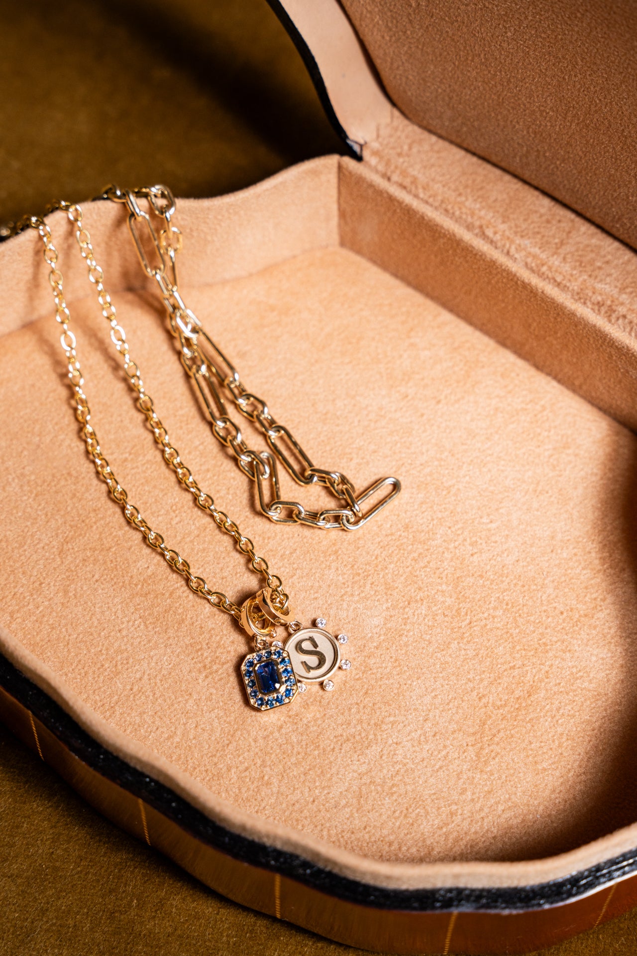 Green & Blue Sapphire Park Charm
