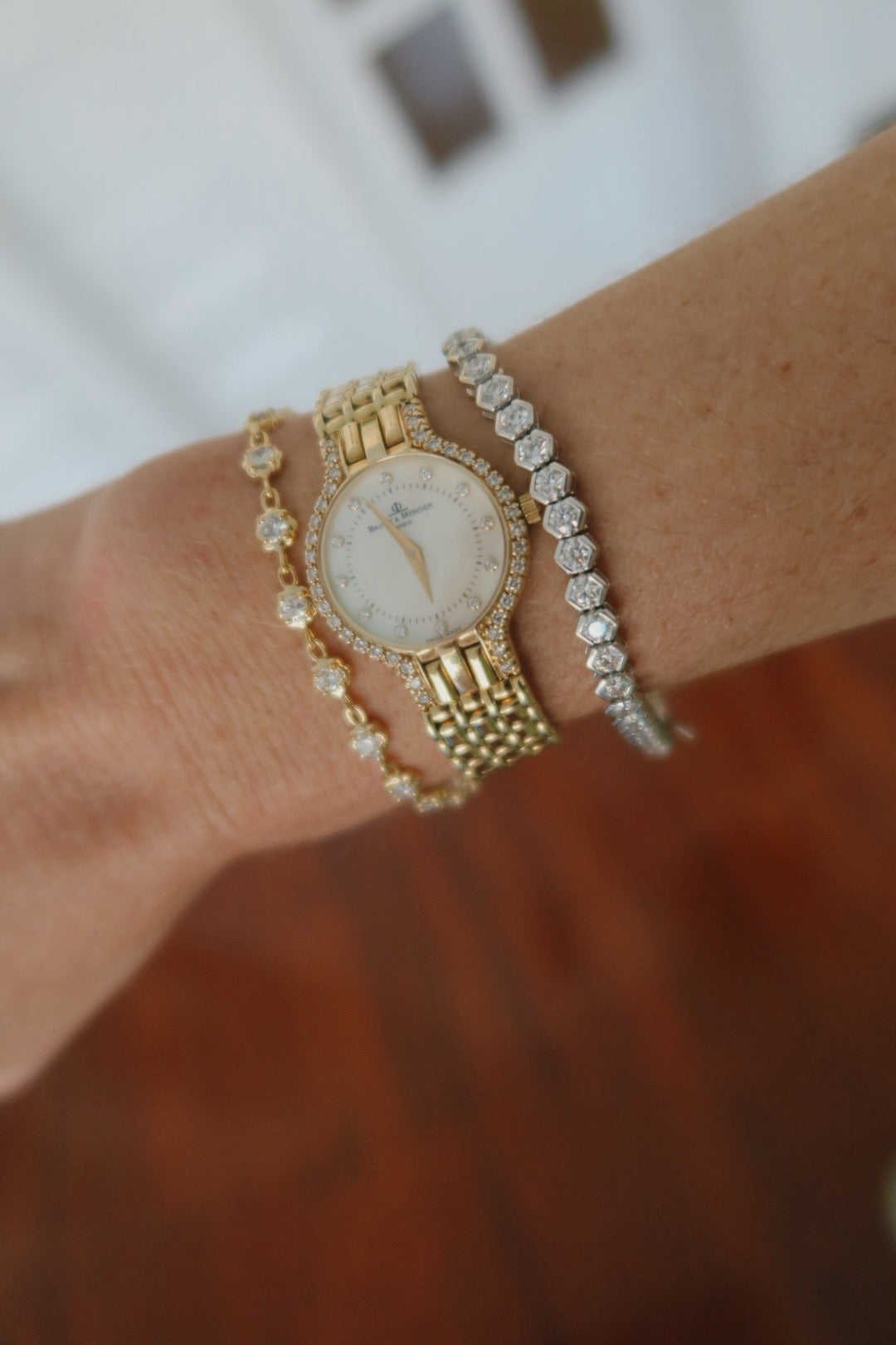 Hexagonal Diamond Tennis Bracelet – Henri Noël