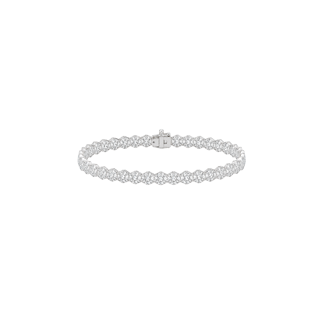 Hexagonal Diamond Tennis Bracelet – Henri Noël