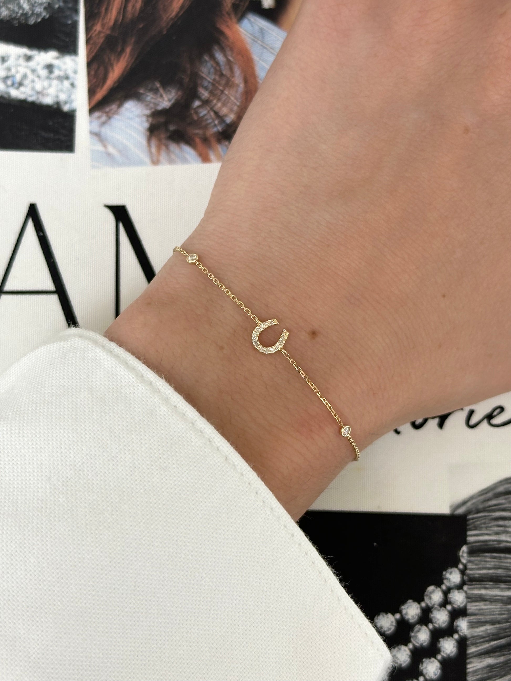 Horseshoe Diamond Bracelet – Henri Noël