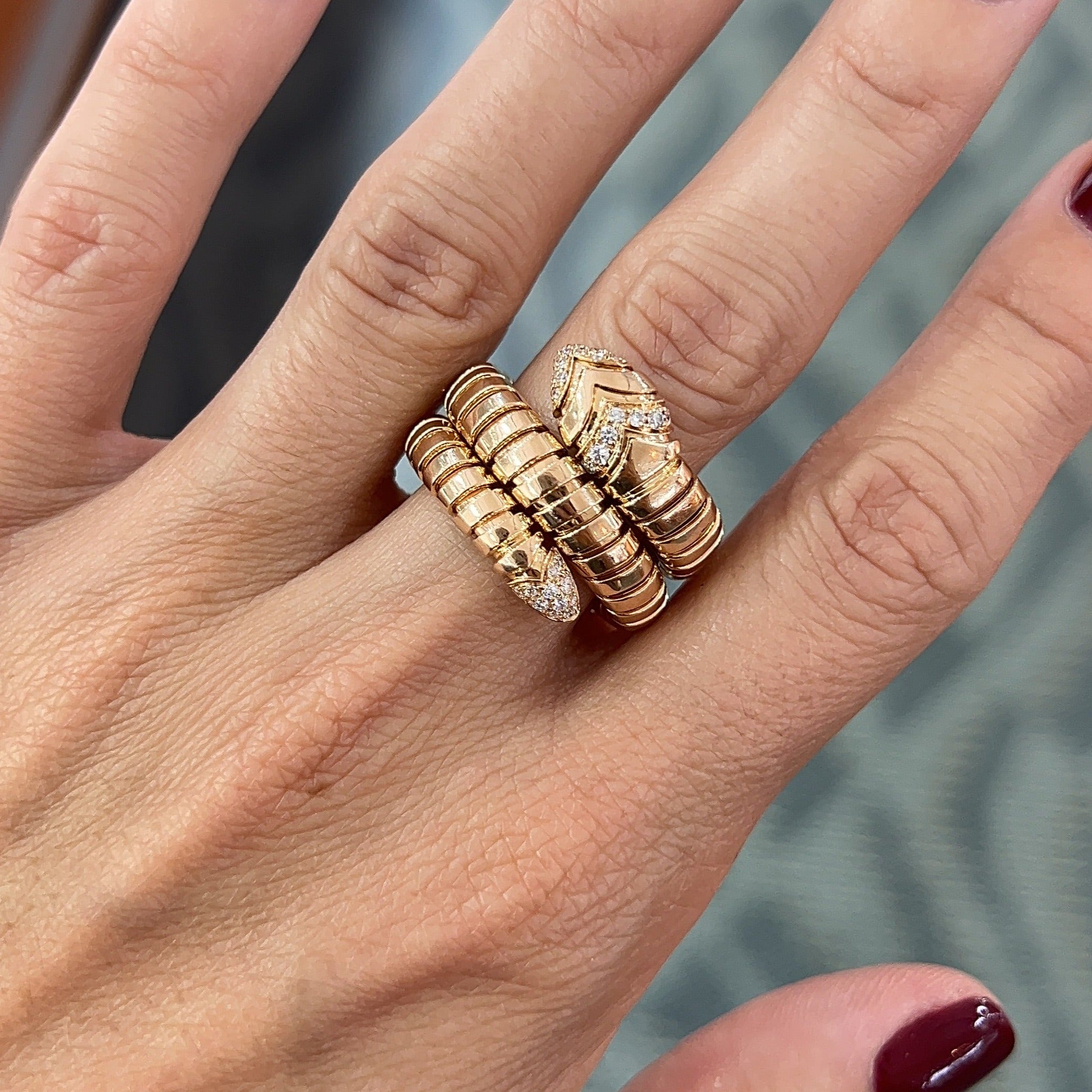 Bulgari serpenti ring yellow gold hot sale