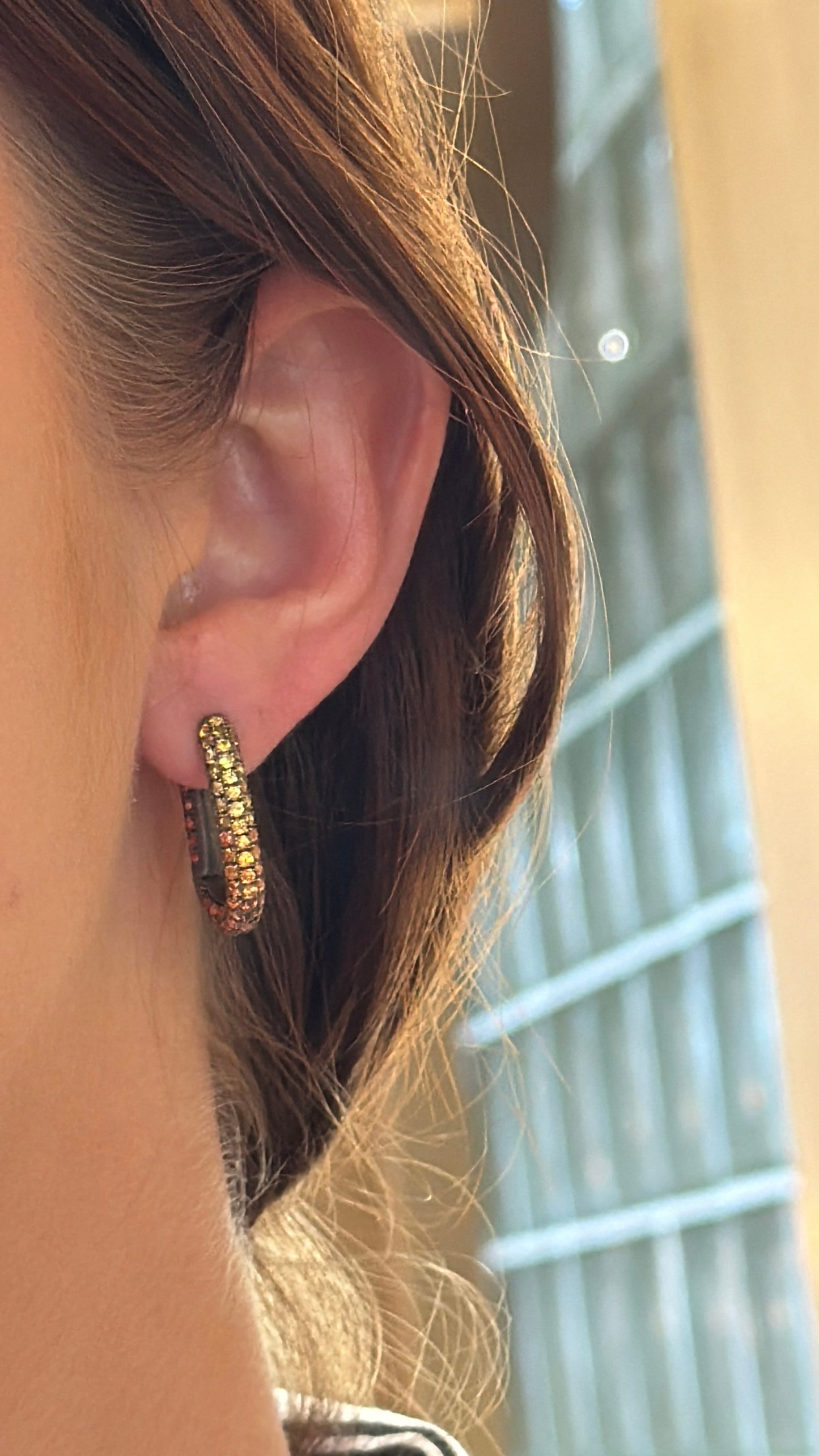 Selim Mouzannar - Link Earrings - Orange Sapphires