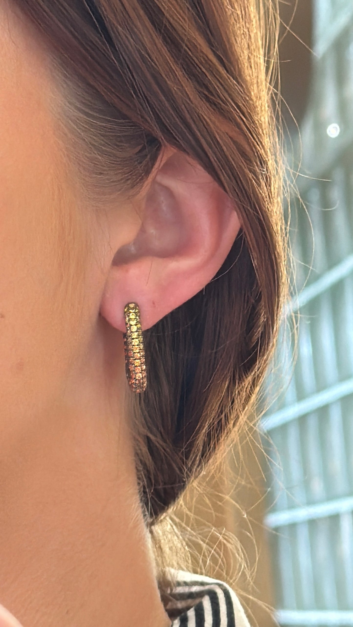 Selim Mouzannar - Link Earrings - Orange Sapphires