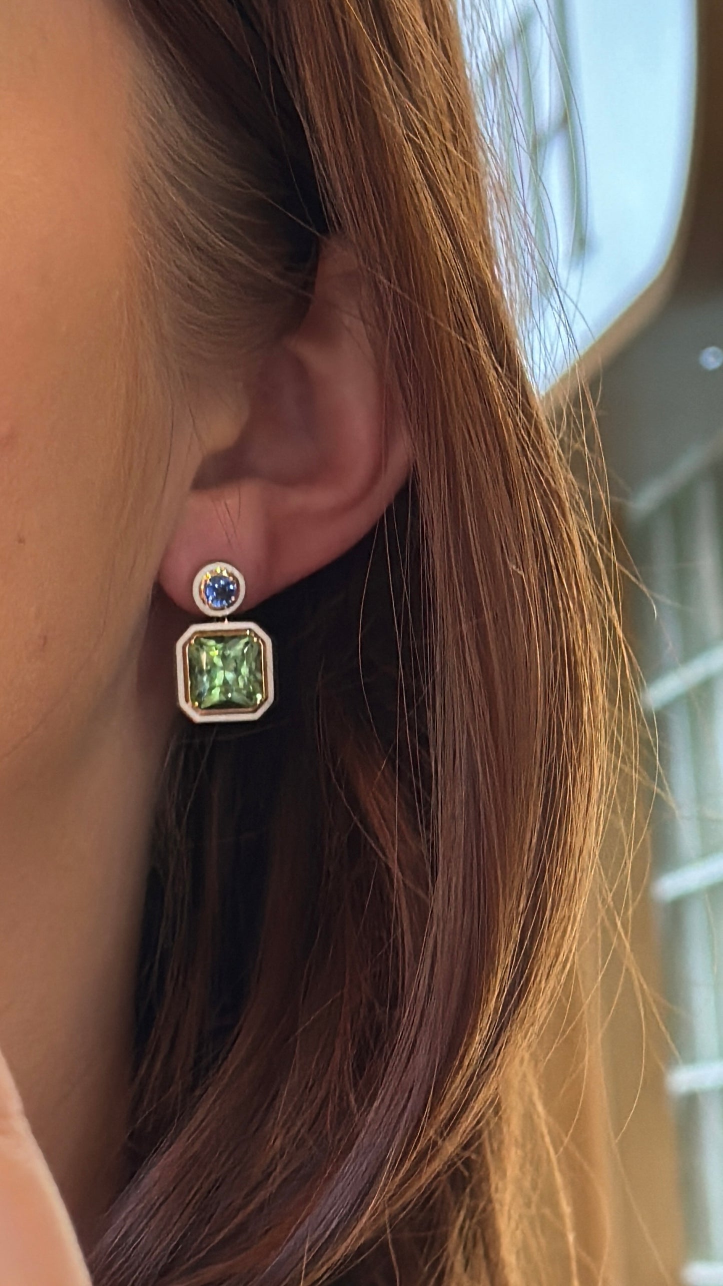 Selim Mouzannar - Green Tourmaline Mina Earrings – Henri Noël