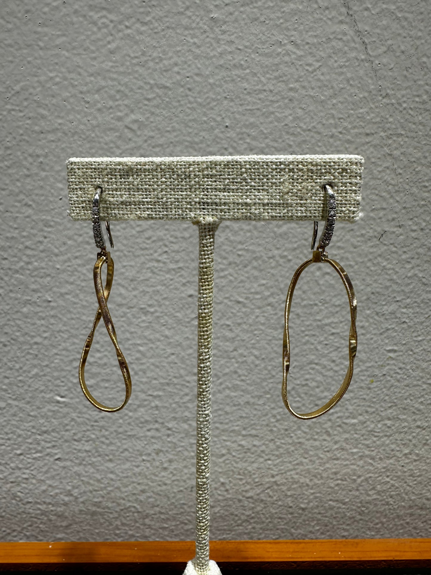 Estate Margo Biego Two Tone Twist Hoops