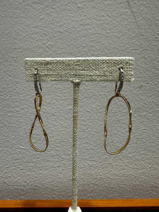 Estate Margo Biego Two Tone Twist Hoops