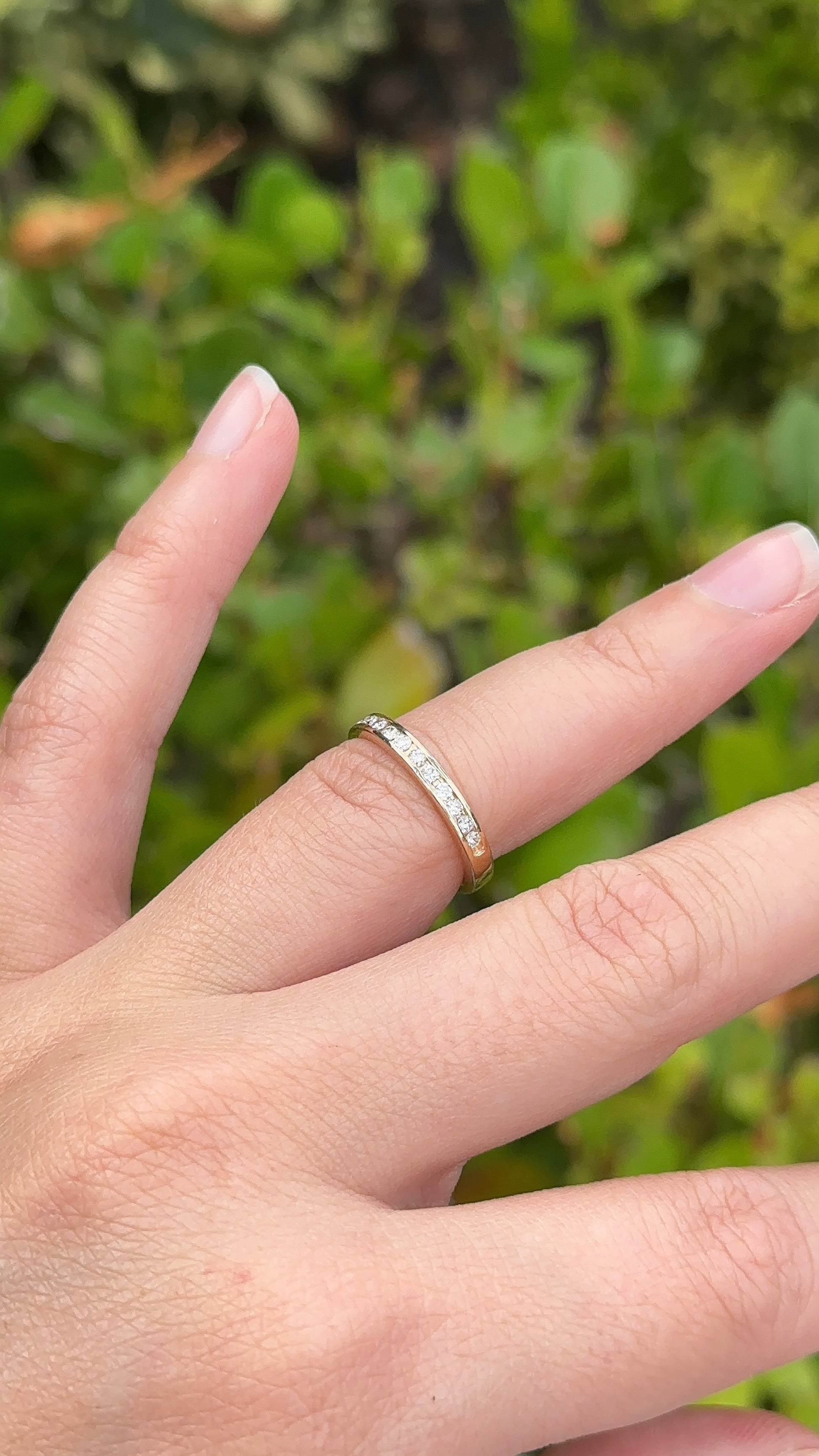 Estate Half Channel Set Diamond Band – Henri Noël