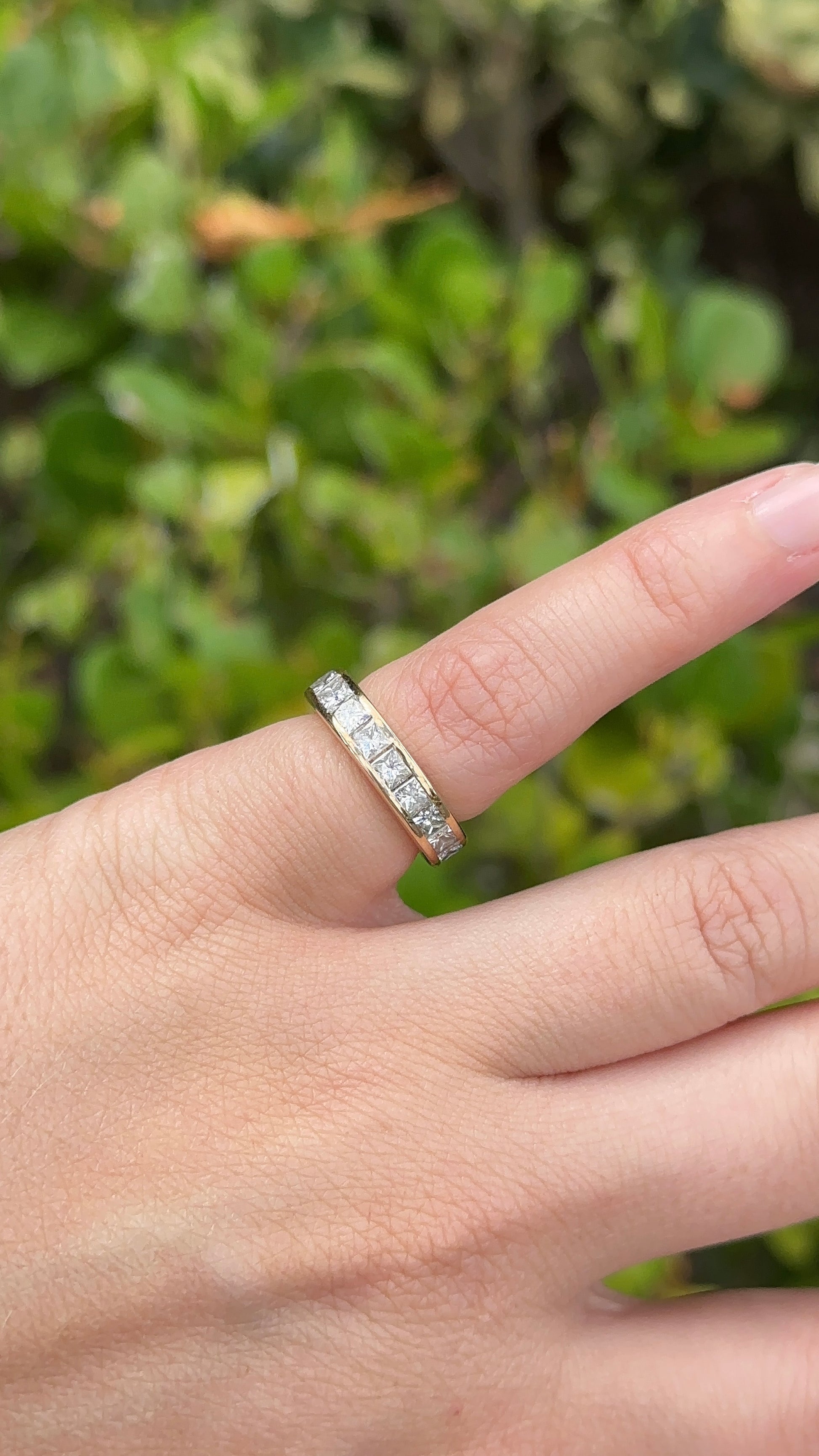 Estate Channel Set Princess Cut Eternity Band – Henri Noël