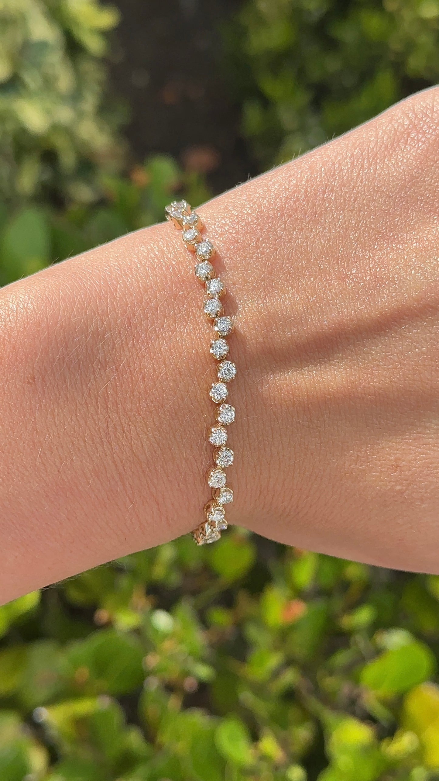 Estate Off Set Diamond Tennis Bracelet