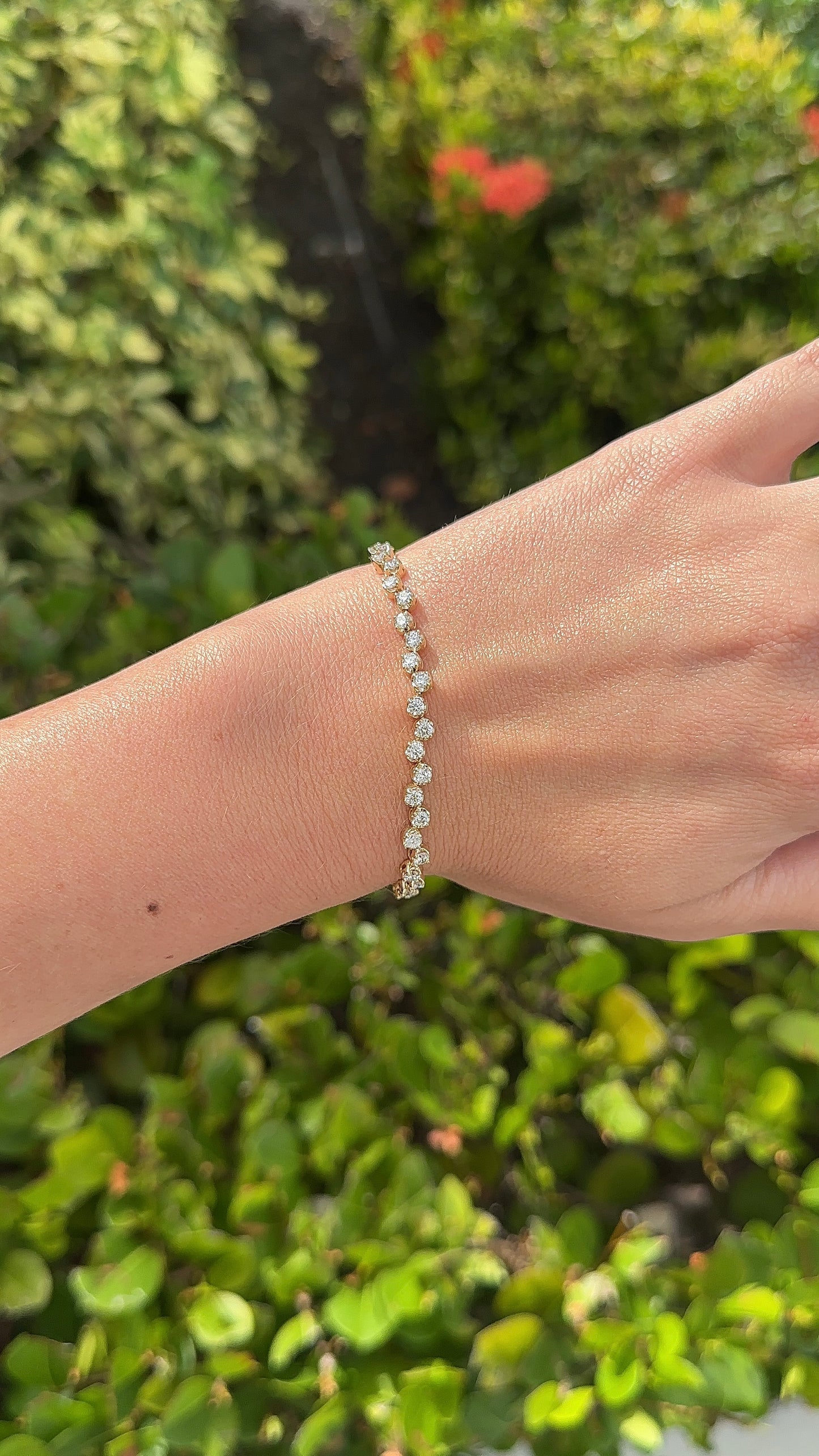 Estate Off Set Diamond Tennis Bracelet