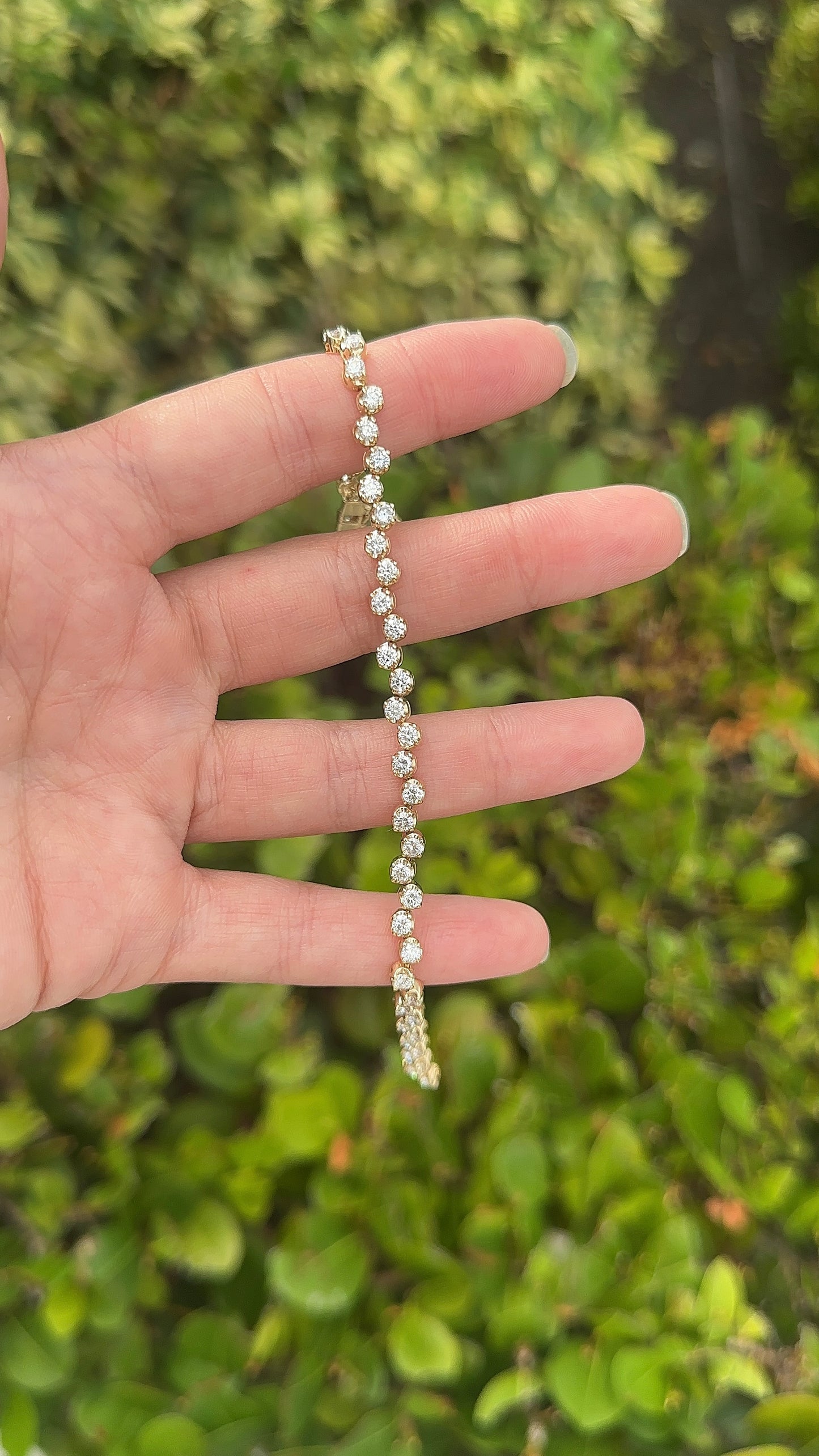 Estate Off Set Diamond Tennis Bracelet