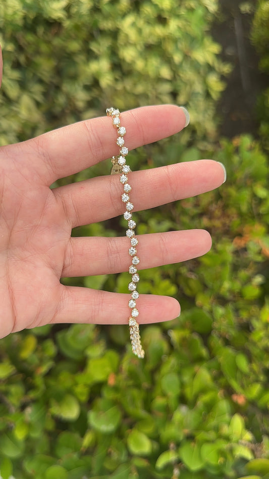 Estate Off Set Diamond Tennis Bracelet