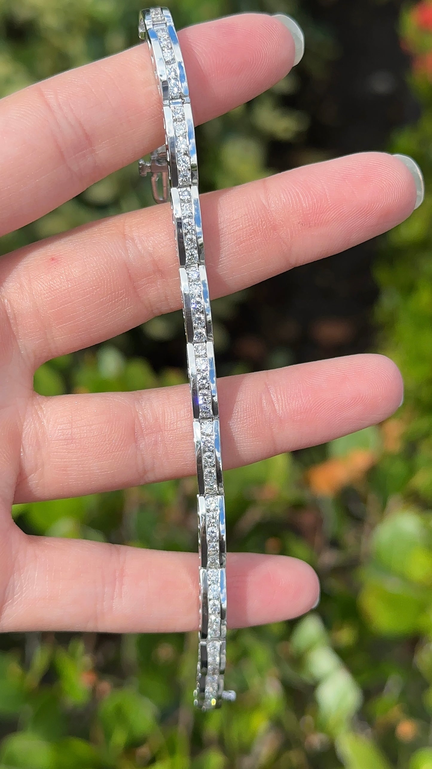 Estate Channel Set Diamond Tennis Bracelet