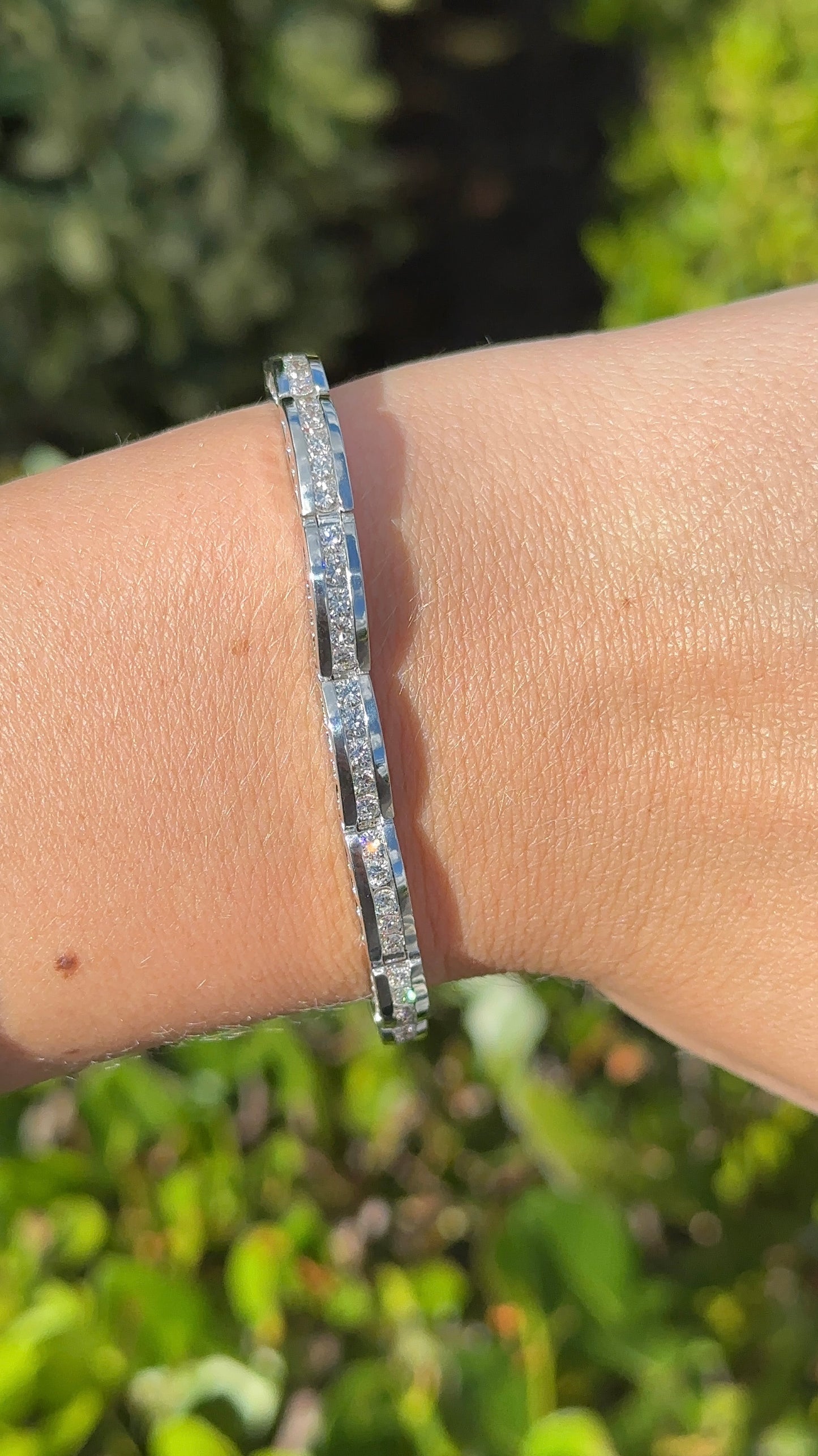 Estate Channel Set Diamond Tennis Bracelet