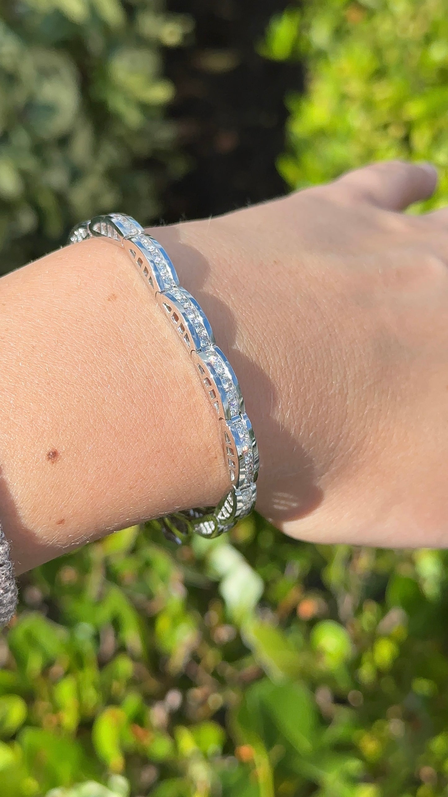 Estate Channel Set Diamond Tennis Bracelet