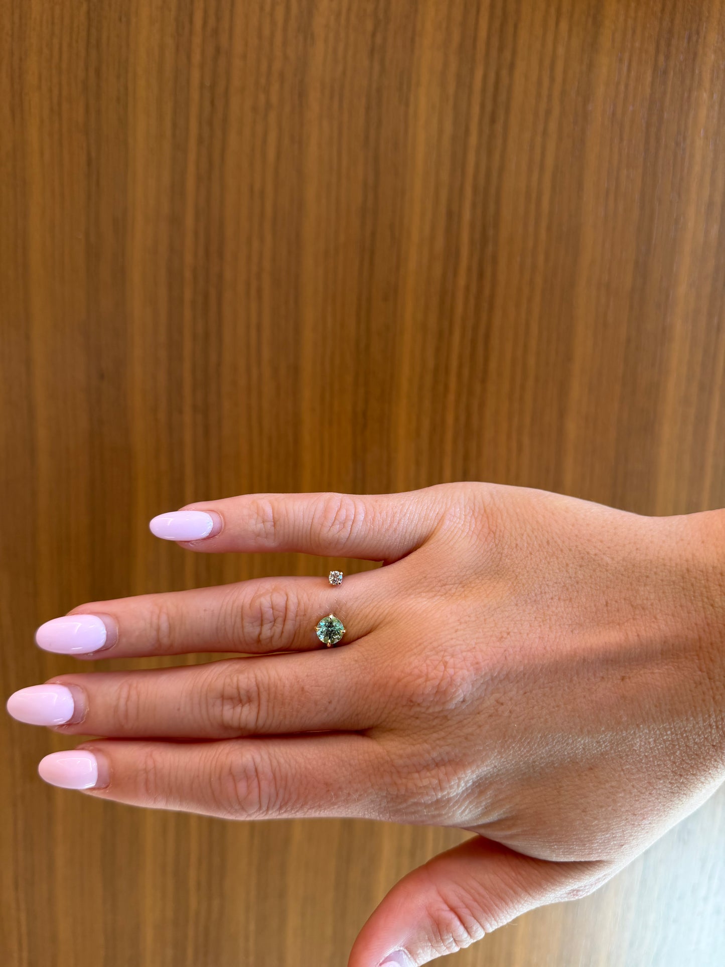 Two Stone Paraiba Tourmaline Ring