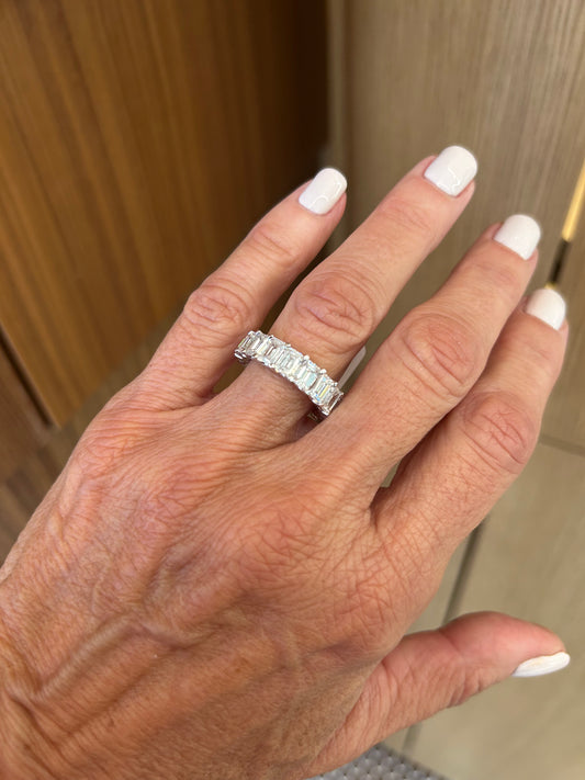 Large Emerald Eternity Band