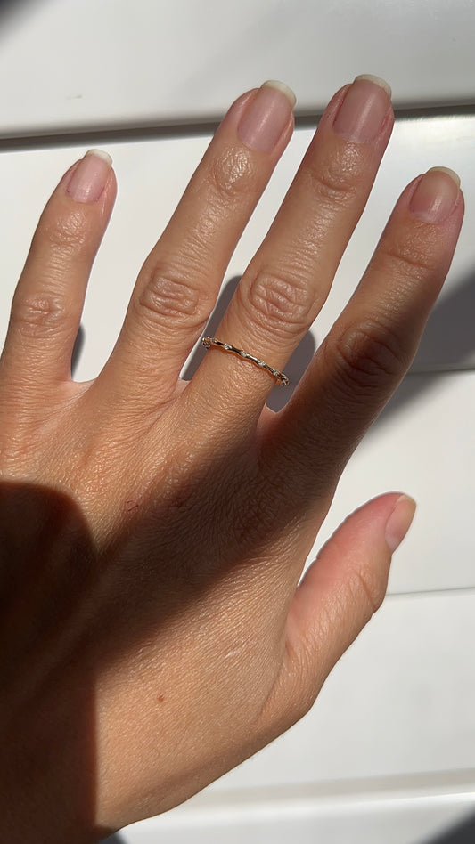 Mini Spaced Diamond Stacking Band