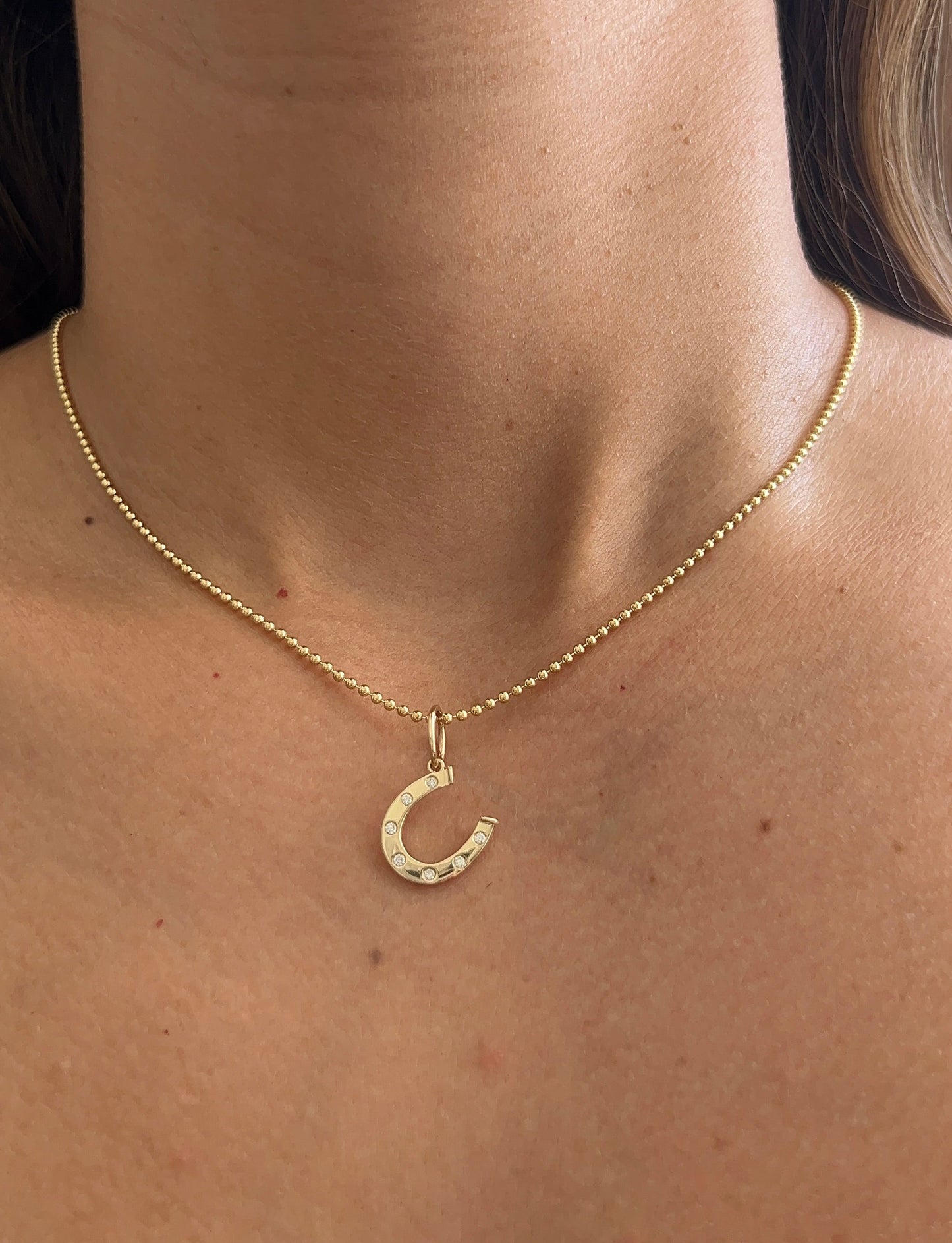 Small Horseshoe Pendant Necklace