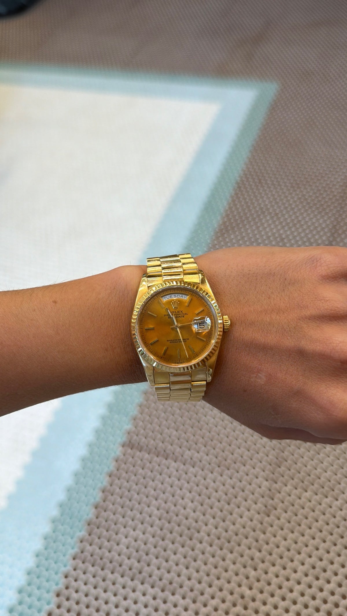 Orange Rolex Oyster Perpetual Datejust