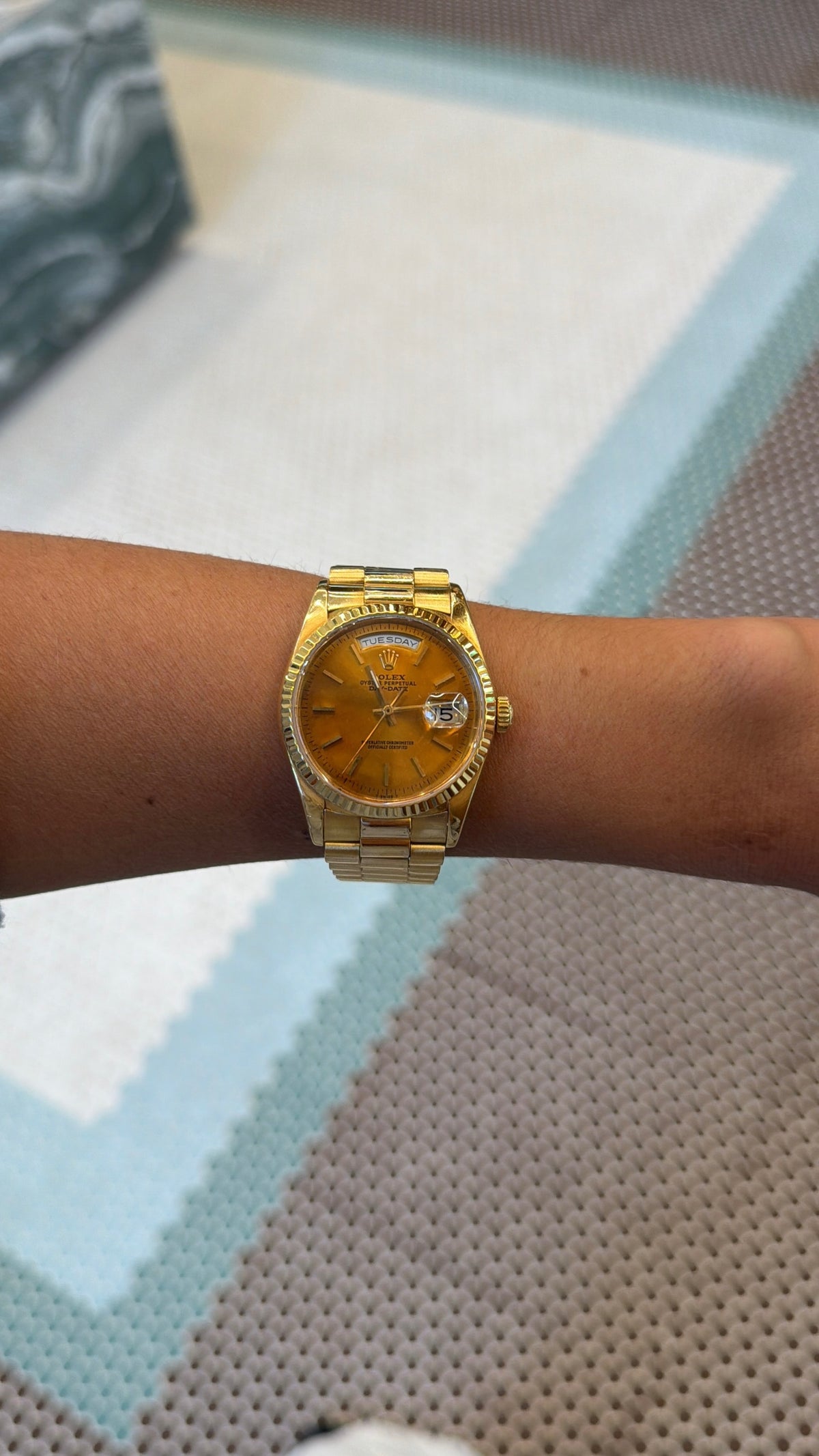 Orange Rolex Oyster Perpetual Datejust