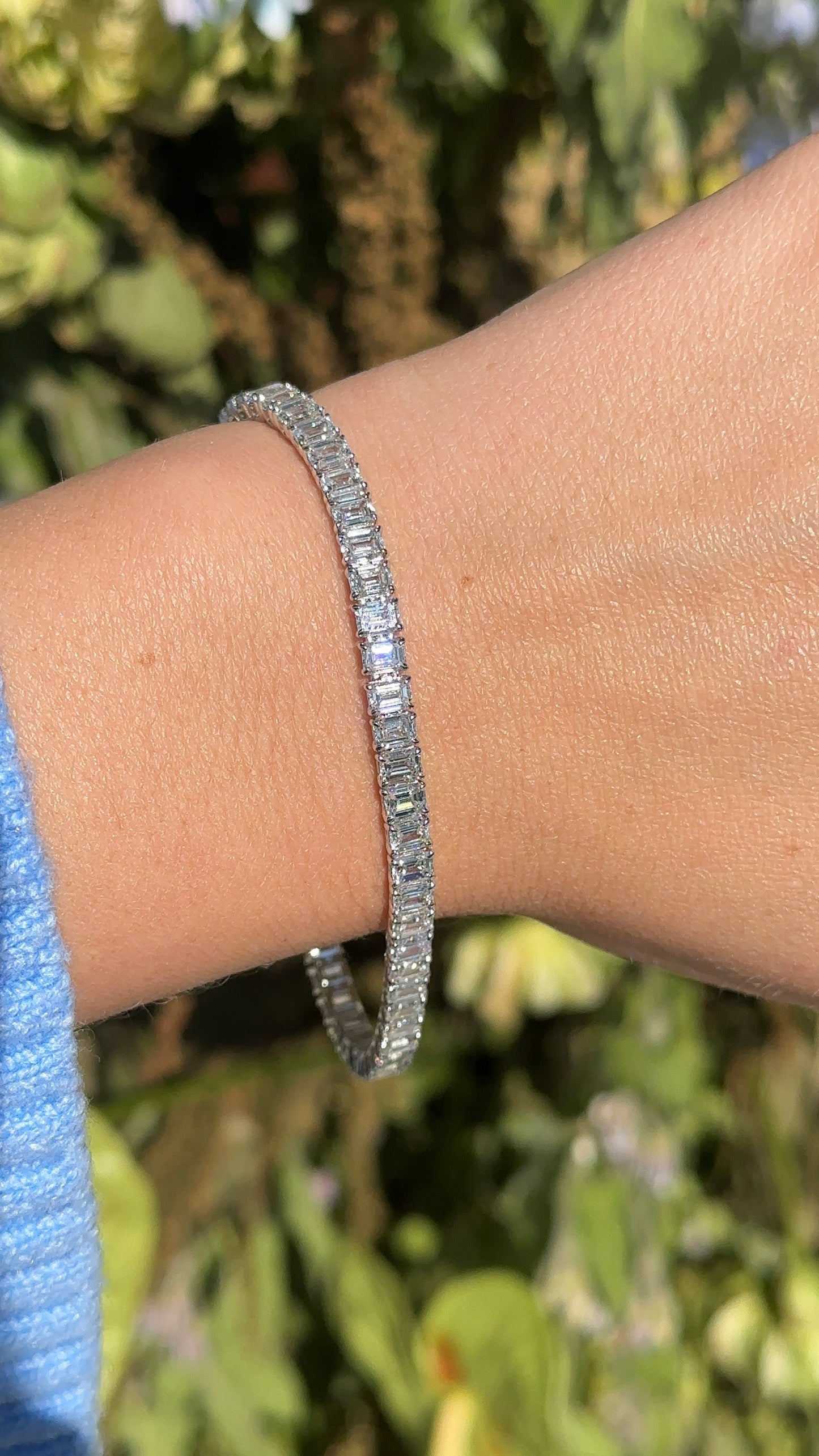 Macy Emerald Diamond Tennis Bracelet