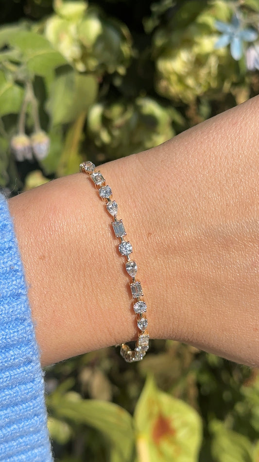 Fancy Shape Diamond Tennis Bracelet