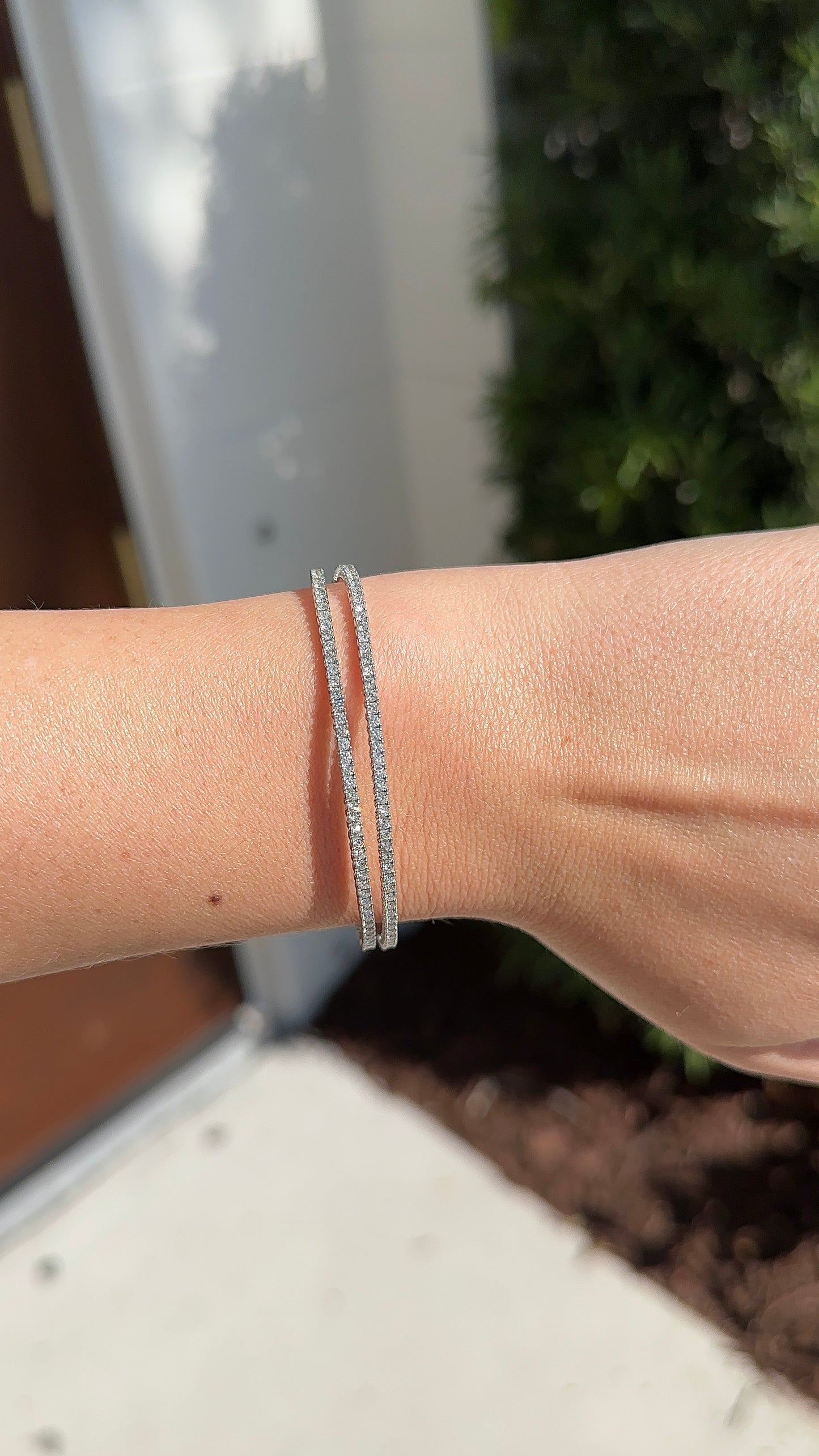 Double Wrap Flex Diamond Bangle