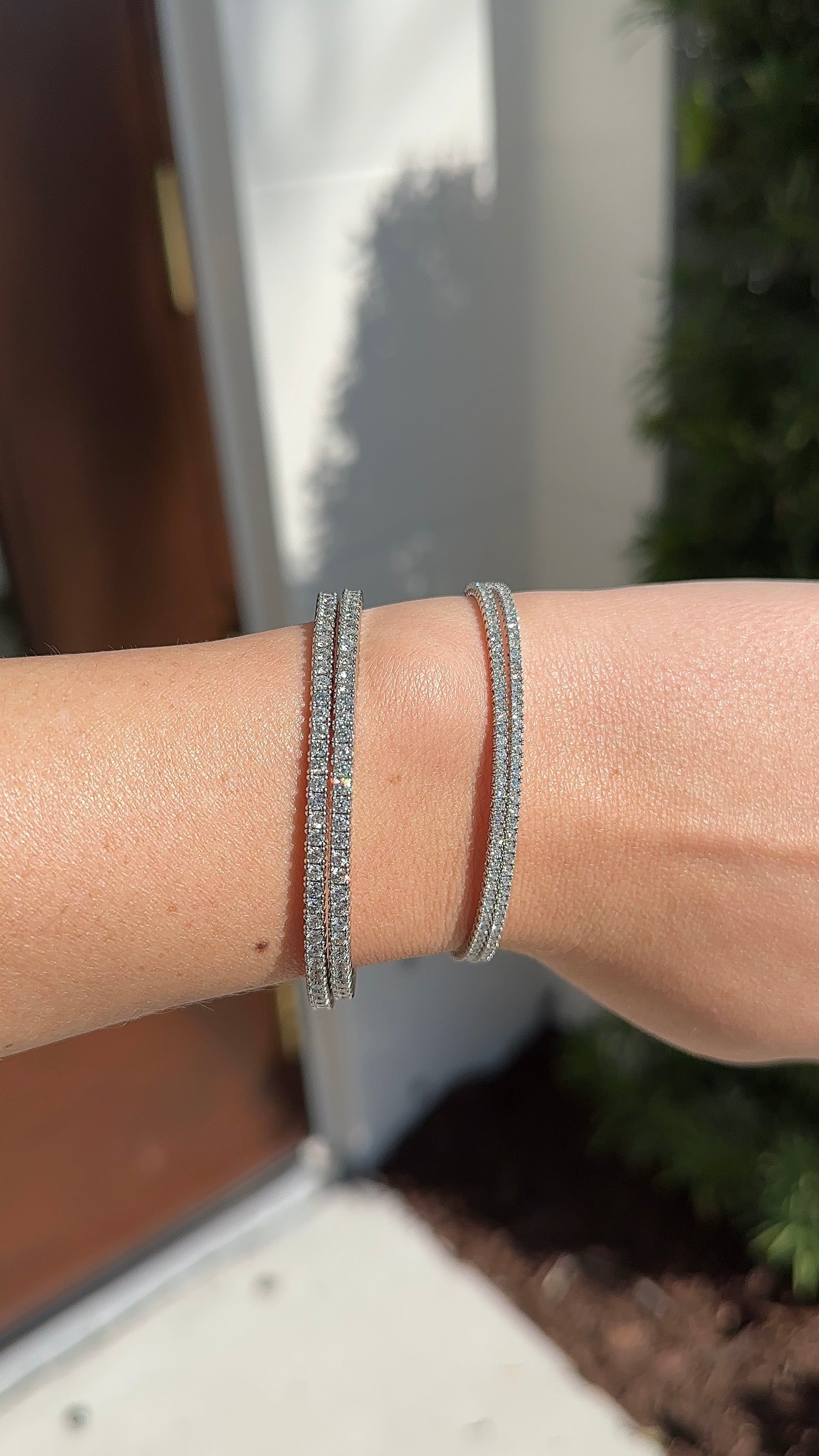 Double Wrap Flex Diamond Bangle