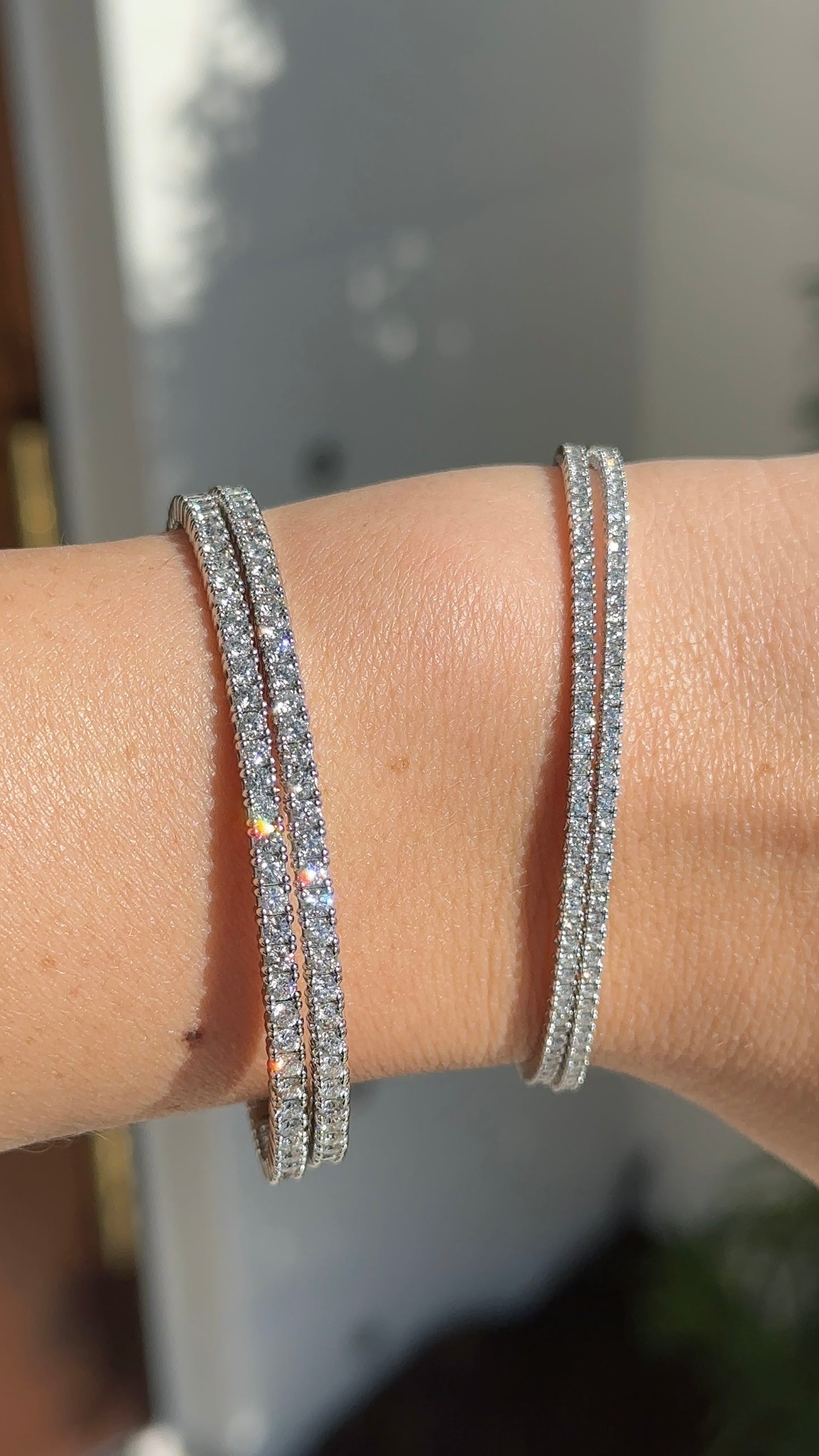 Double Wrap Flex Diamond Bangle