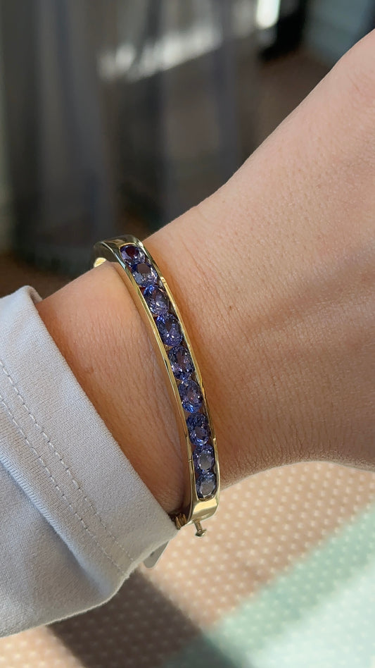 Vintage Oval Tanzanite Bangle