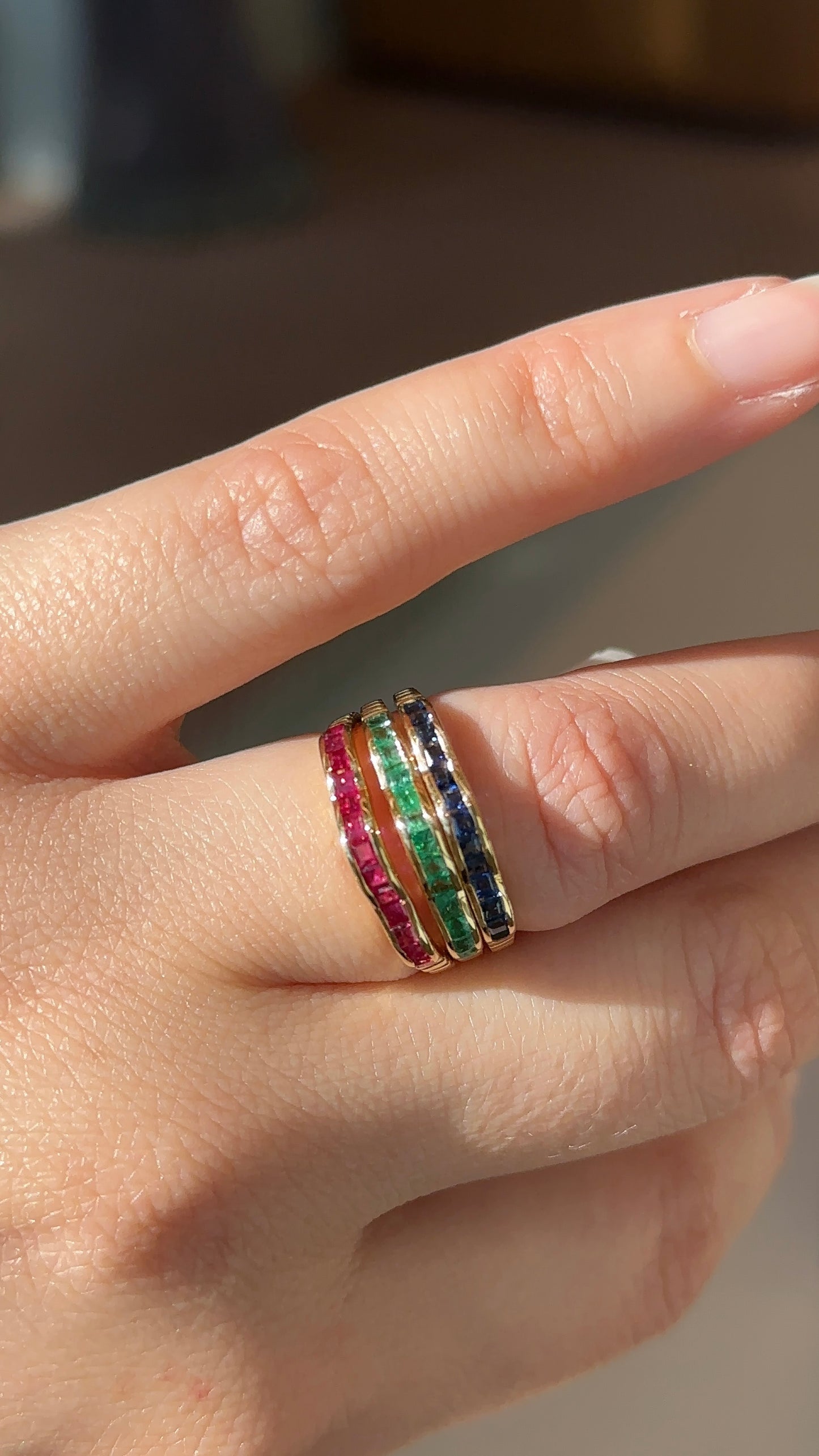 Vintage Gemstone Stacking Rings