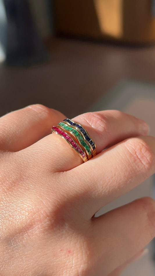Vintage Gemstone Stacking Rings