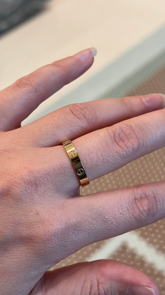 Vintage Cartier 18K Yellow Gold Love Ring